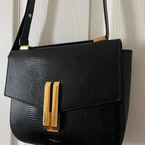 Demellier Vancouver crossbody bag (Authentic Croc/lizzard black) - Picture 7 of 9